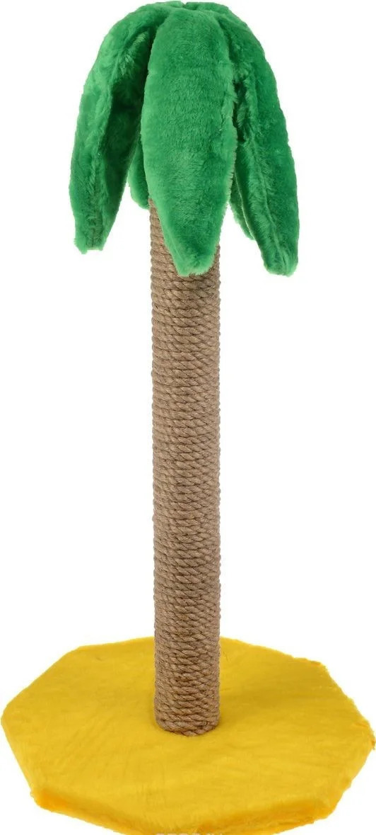 фото Когтеточка-столбик zooexpress, пальма, джут, разборная, 100 см