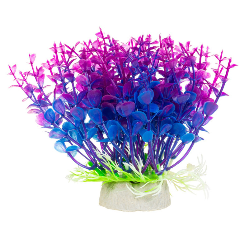 Растение для аквариума Микрантемум сине-фиолетовый, пластик, 55 см