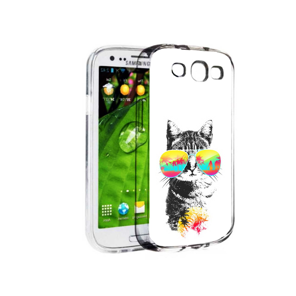 

Чехол MyPads Tocco для Samsung Galaxy S3 крутой кот (PT123108.507.425), Прозрачный, Tocco