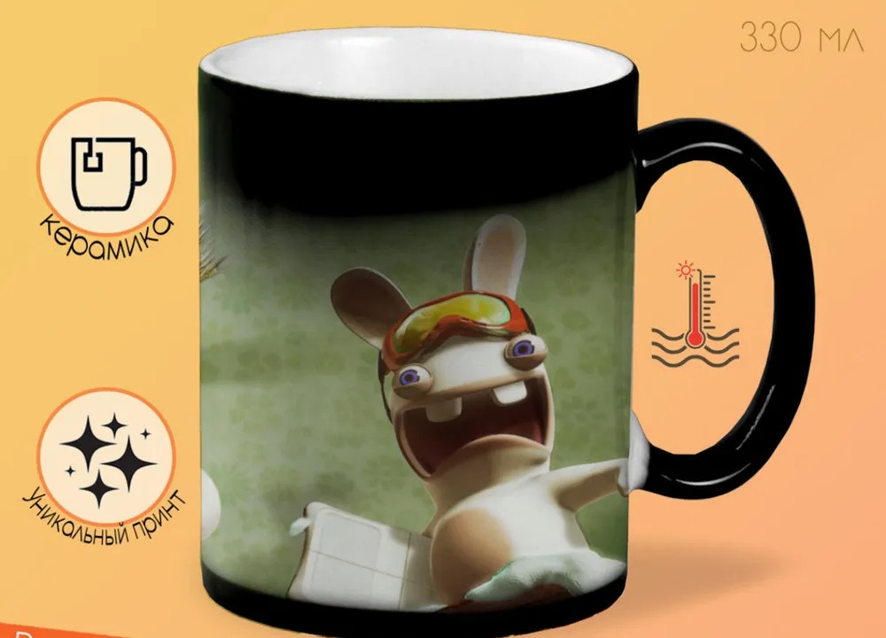 

Кружка CoolPodarok Rayman Raving Rabbids Кролики Сёрфинг