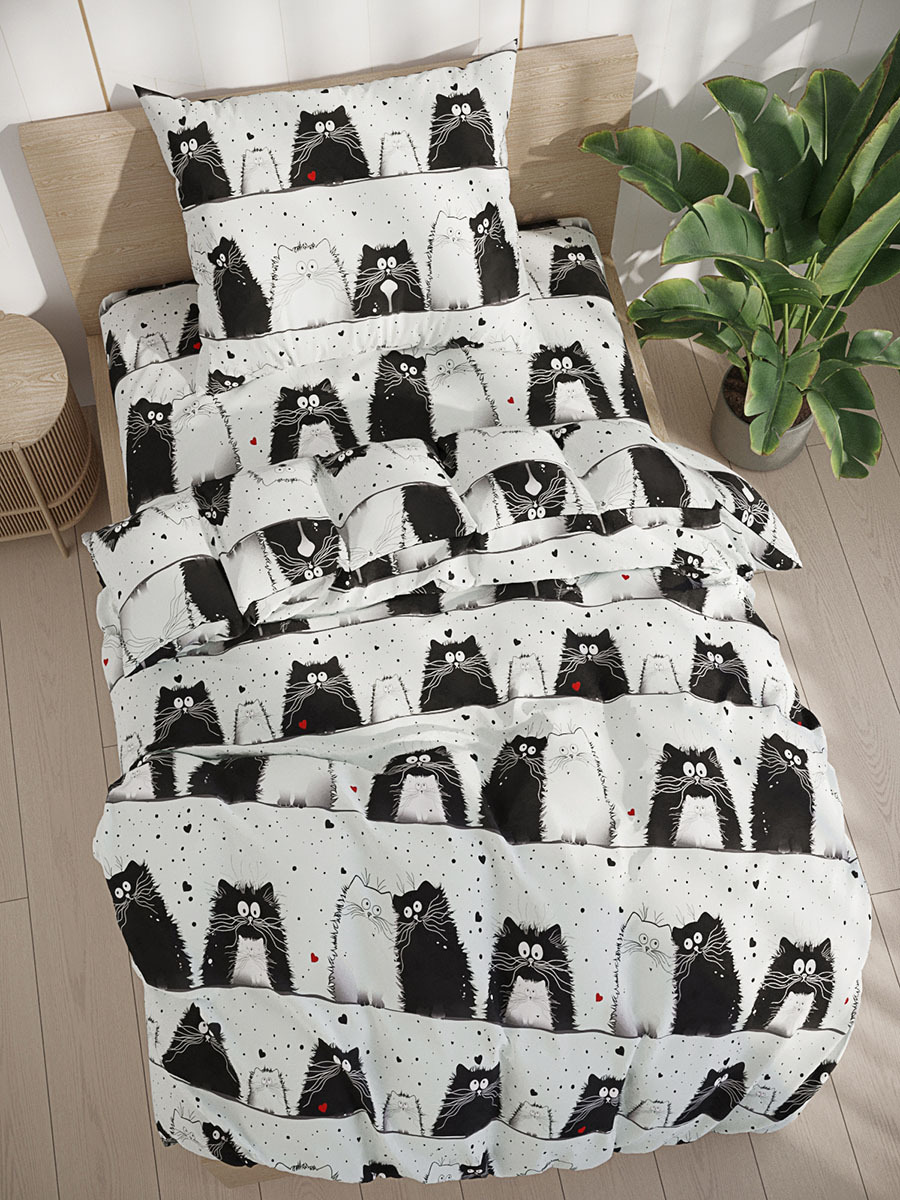 

Постельное белье Сказка Коты 1,5-сп