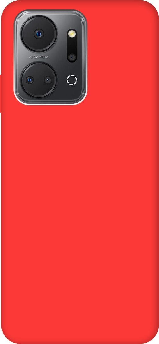 Силиконовый чехол на Honor X7a Silky Touch Premium красный