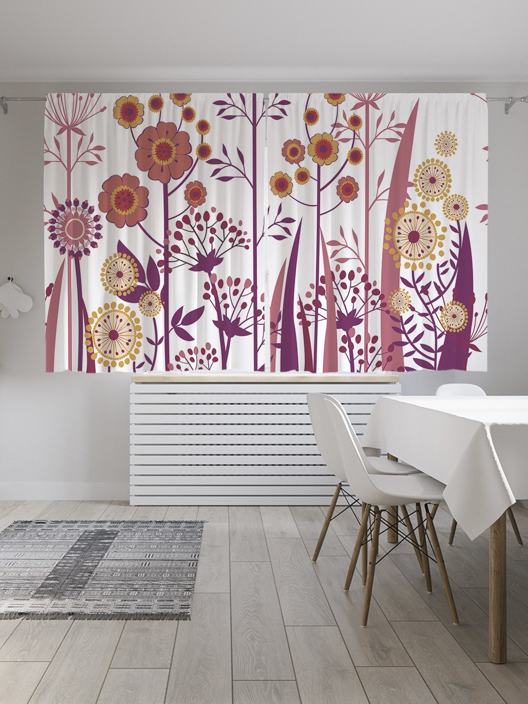 

Классические шторы JoyArty "Полевое цветение", серия Oxford DeLux, 2 полотна 145x180 см, Полевое цветение