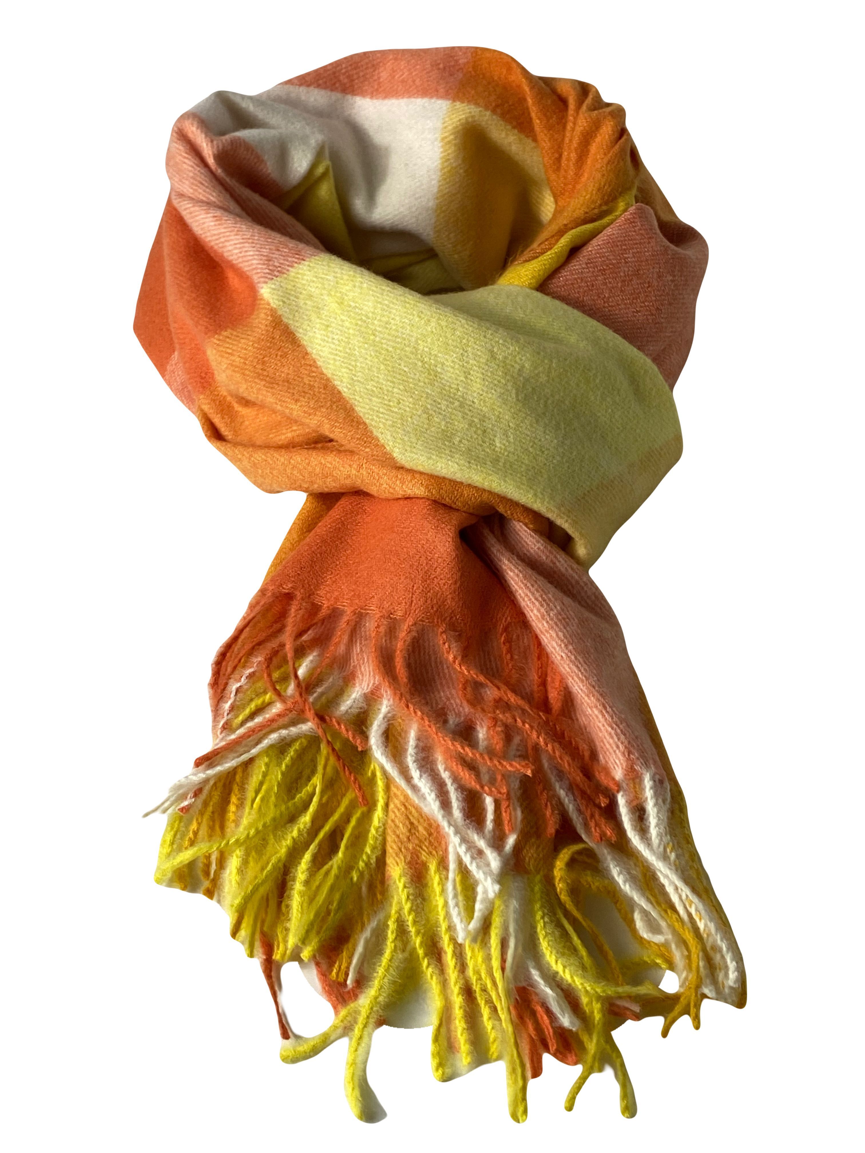 Палантин женский FLORENTO ШМЕЛ желто-оранжевый, 180х70 см