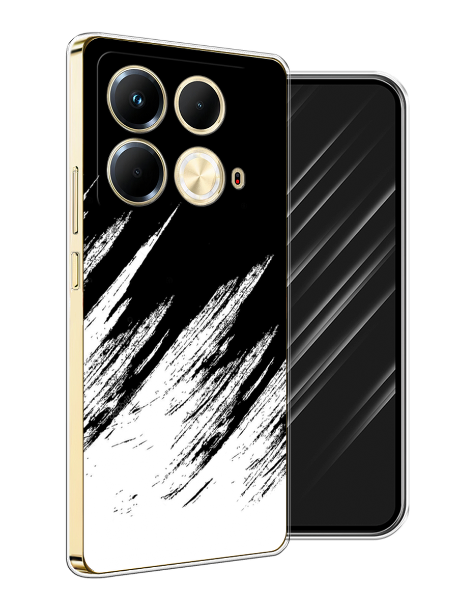 

Чехол Awog на Infinix Note 40 "Черно белые брызги", Черный;белый;бежевый, 3105850-1