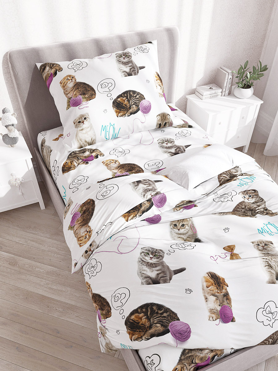 

Постельное белье Сказка Пушистики 1,5-сп