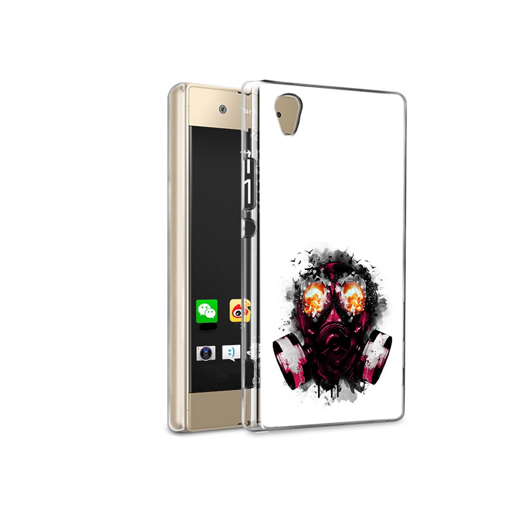 

Чехол MyPads Tocco для Sony Xperia XA1 Ultra красный противогаз (PT67027.252.412), Прозрачный, Tocco