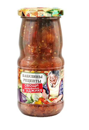 

Овощи Бабулины рецепты в аджике 470 г