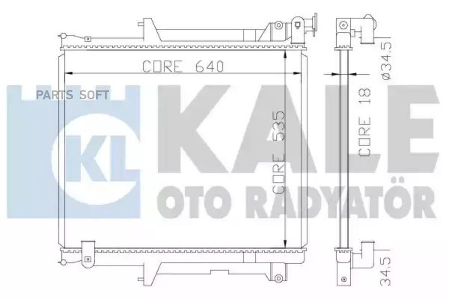 Радиатор Двигателя KALE 370400