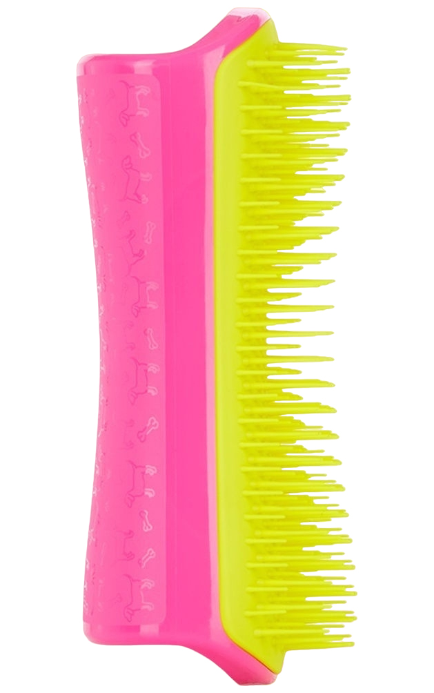 

Расческа для собак Pet Teezer Detangling & Dog Grooming Brush Pink & Yellow, Зеленый;розовый