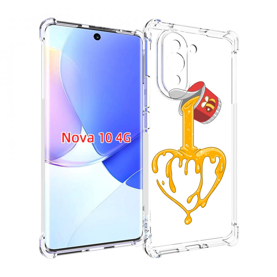 

Чехол MyPads медовое сердце для Huawei Nova 10, Прозрачный, Tocco