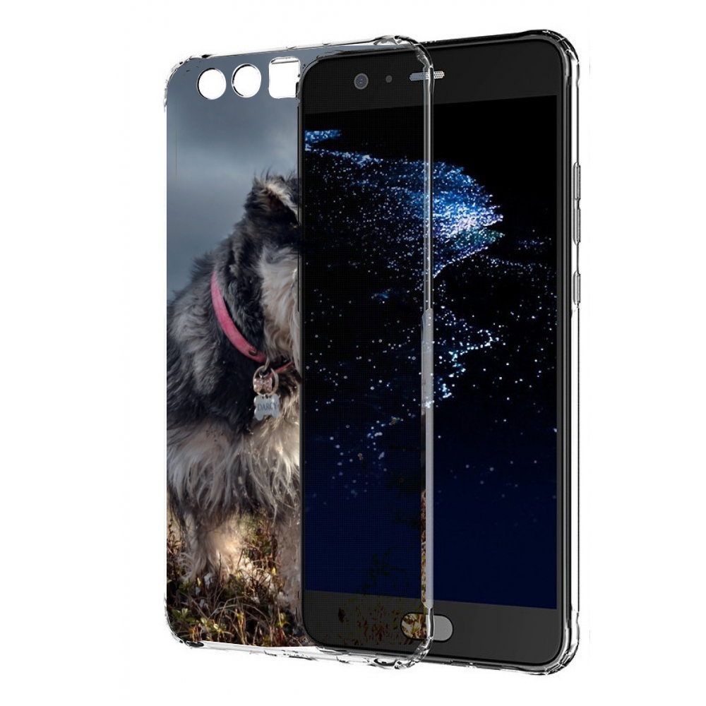 

Чехол бампер MyPads ризеншнауцер 2 для Huawei P10 Plus противоуд, Прозрачный, Tocco