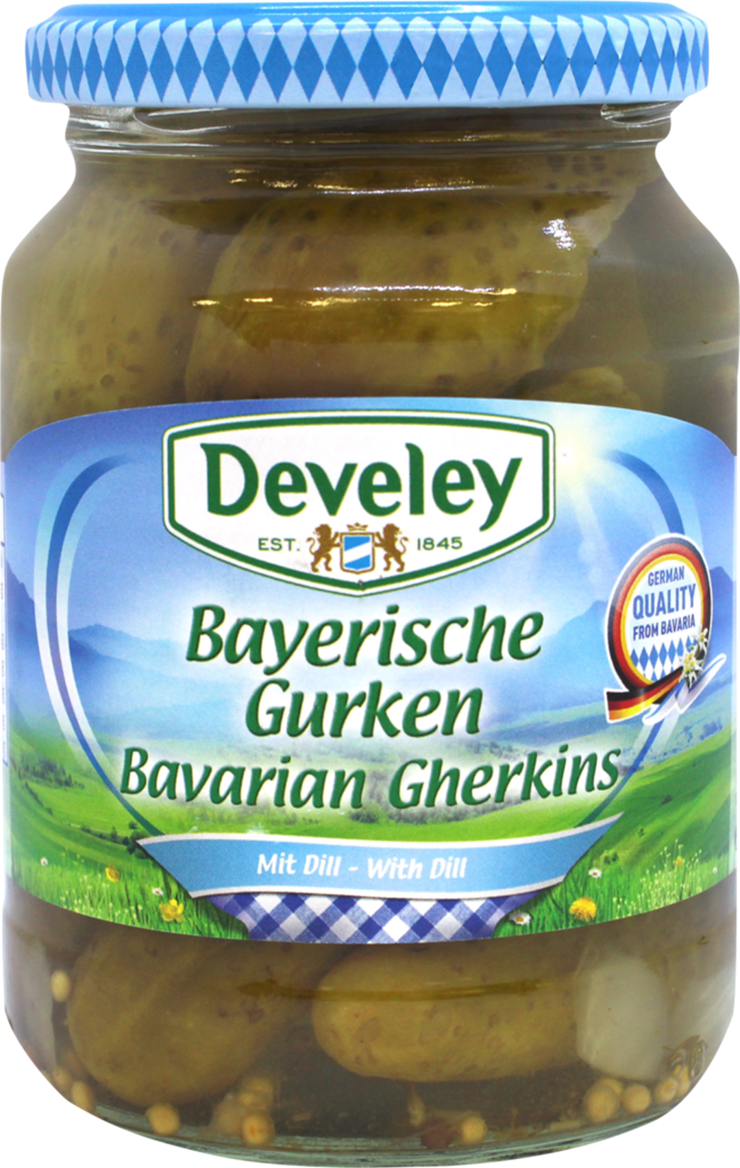 

Корнишоны Develey По-баварски маринованные 190 г