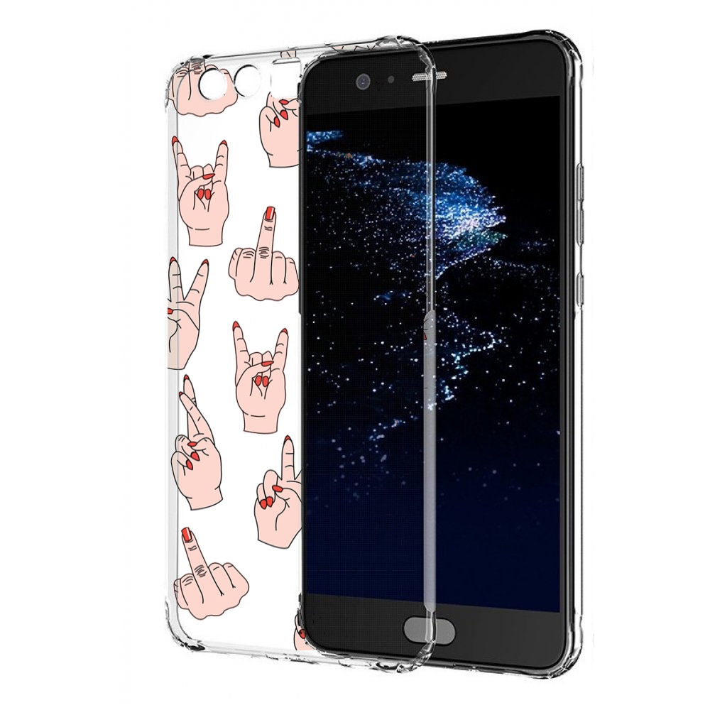 

Чехол бампер MyPads разные-ручки для Huawei P10 Plus противоударный, Прозрачный, Tocco