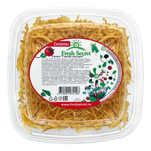 

Салат Fresh Secret Гнездо глухаря с курицей +-500 г
