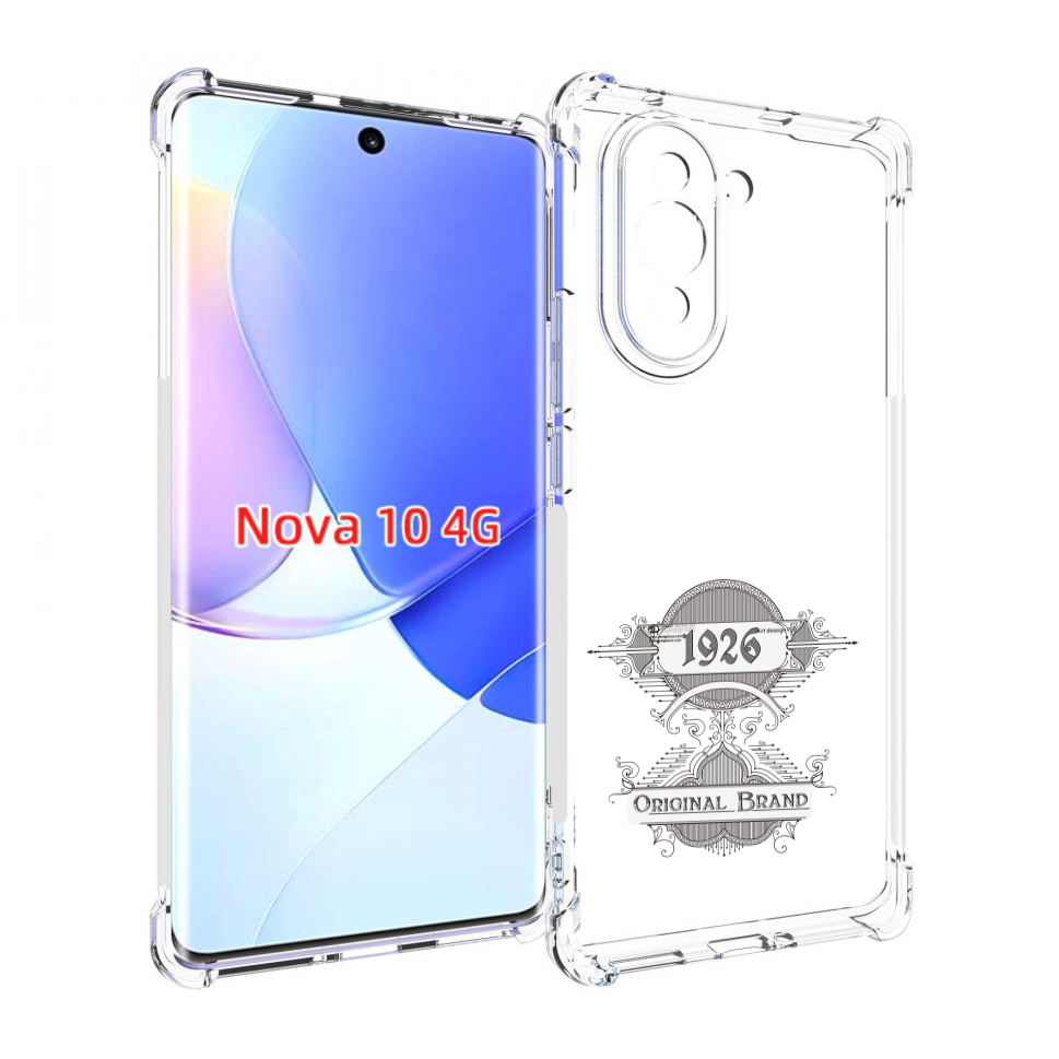 

Чехол MyPads логотип черно белый для Huawei Nova 10, Прозрачный, Tocco
