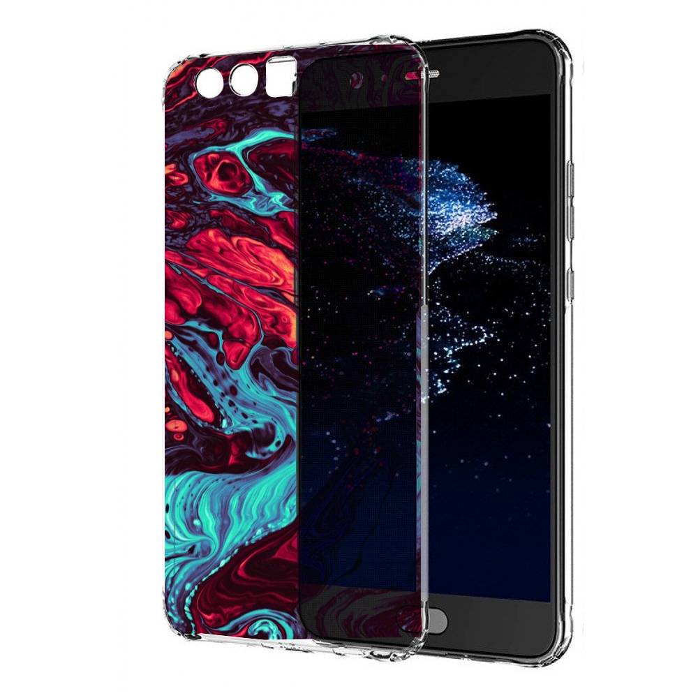

Чехол бампер MyPads разбавленная краска для Huawei P10 Plus прот, Прозрачный, Tocco