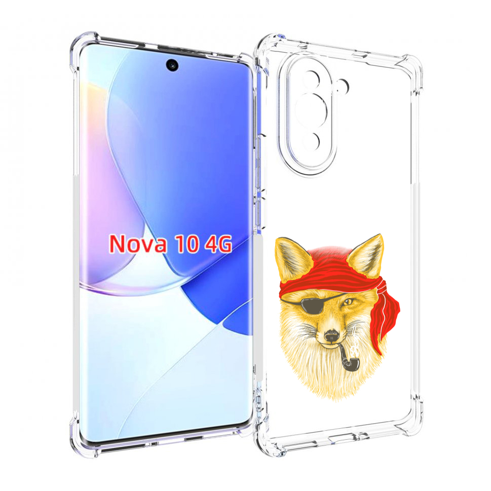 

Чехол MyPads лиса-пират для Huawei Nova 10, Прозрачный, Tocco