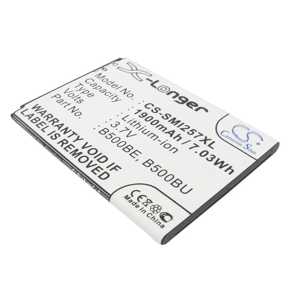 

Аккумулятор CS-SMI257XL (B500AE) для Galaxy S4 mini GT-I9190 3.7V / 1900mAh / 7.03Wh