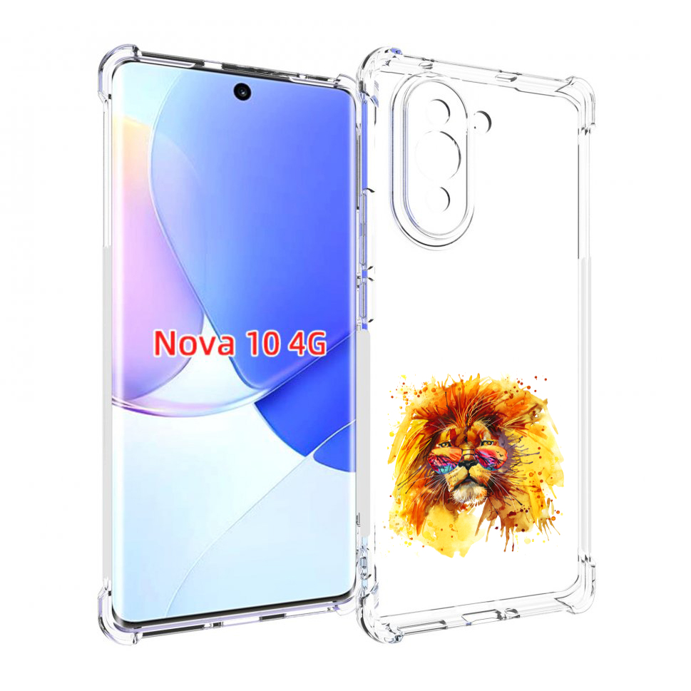 

Чехол MyPads лев в очках для Huawei Nova 10, Прозрачный, Tocco