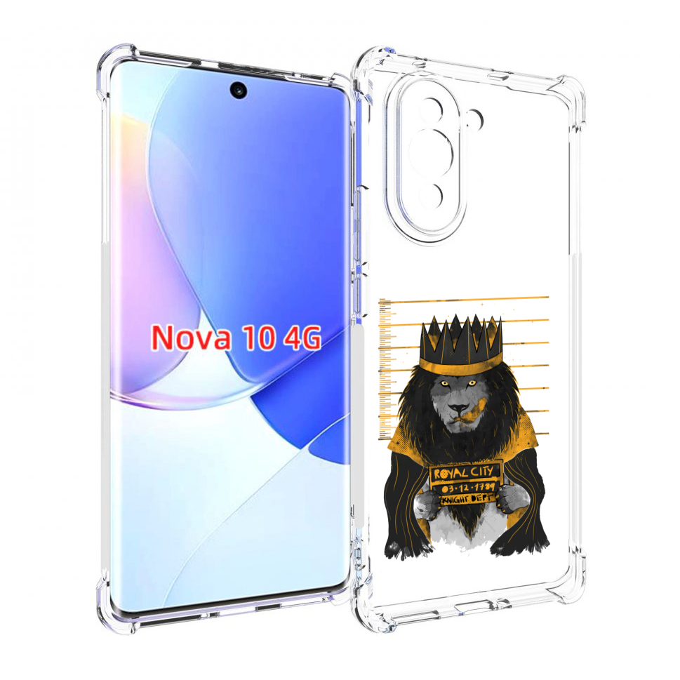 

Чехол MyPads лев в законе для Huawei Nova 10, Прозрачный, Tocco