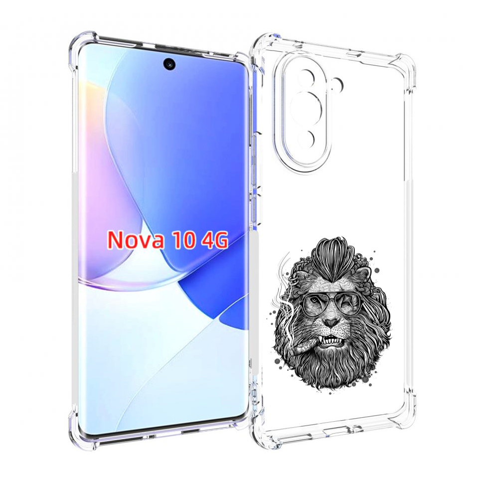 

Чехол MyPads курящий лев для Huawei Nova 10, Прозрачный, Tocco