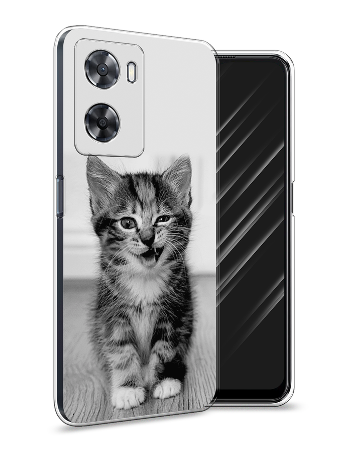 

Чехол Awog на Oppo A77s 4G "Подмигивающий котенок", Черный;серый, 2511950-1