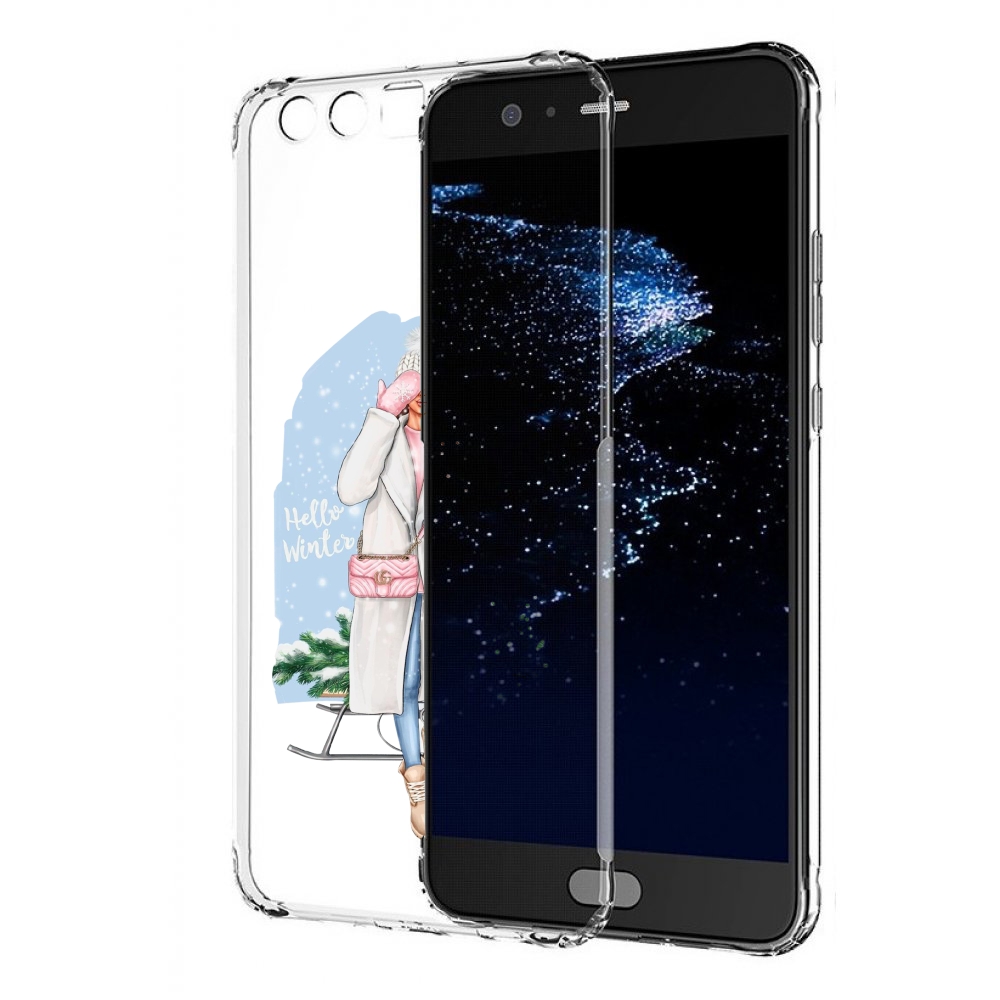 

Чехол бампер MyPads привет-зима женский для Huawei P10 Plus прот, Прозрачный, Tocco