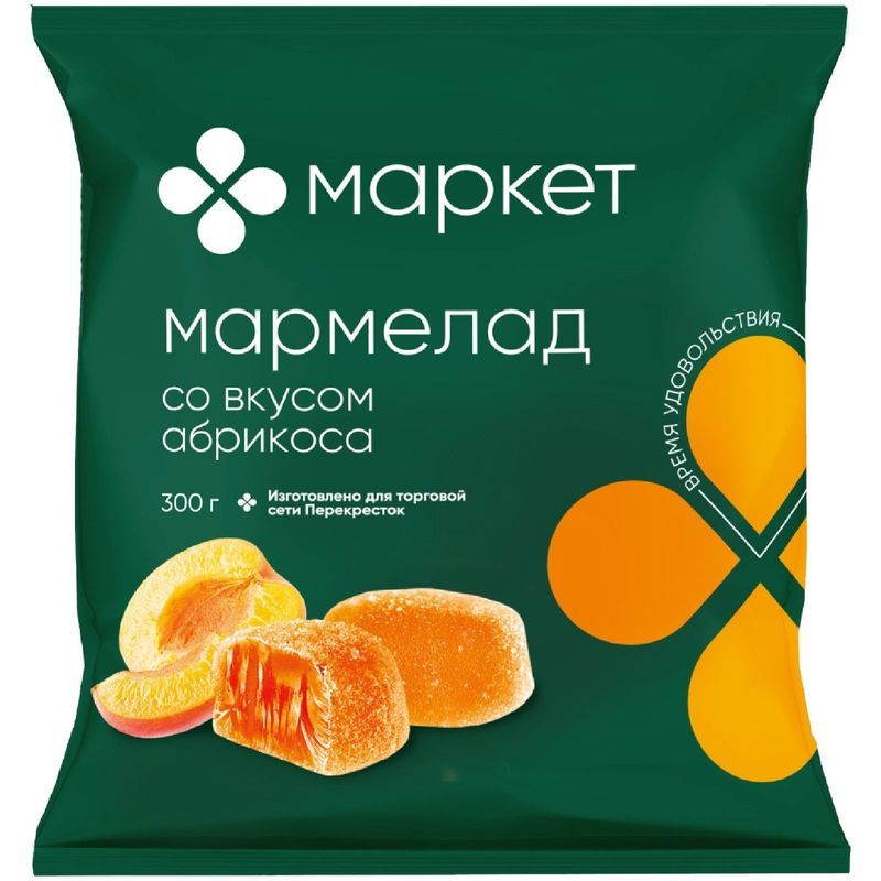 Мармелад Маркет со вкусом абрикоса жевательный 300 г