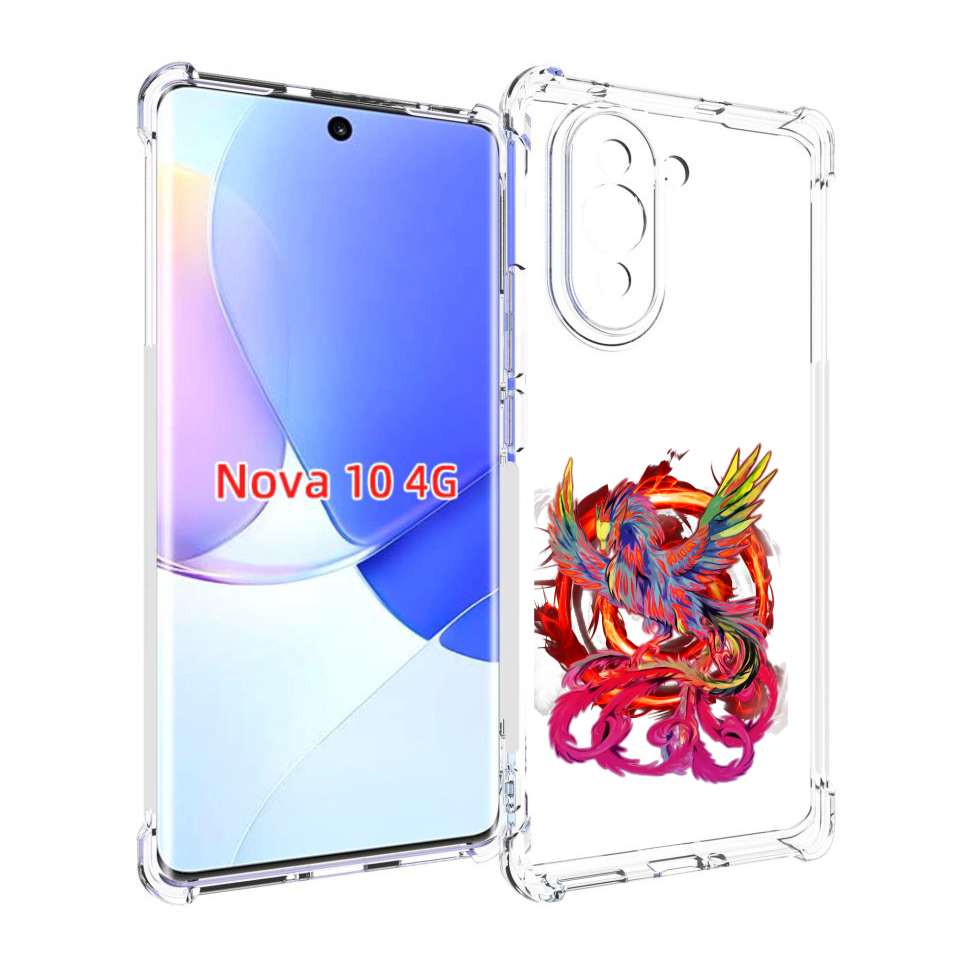 

Чехол MyPads красочный феникс для Huawei Nova 10, Прозрачный, Tocco