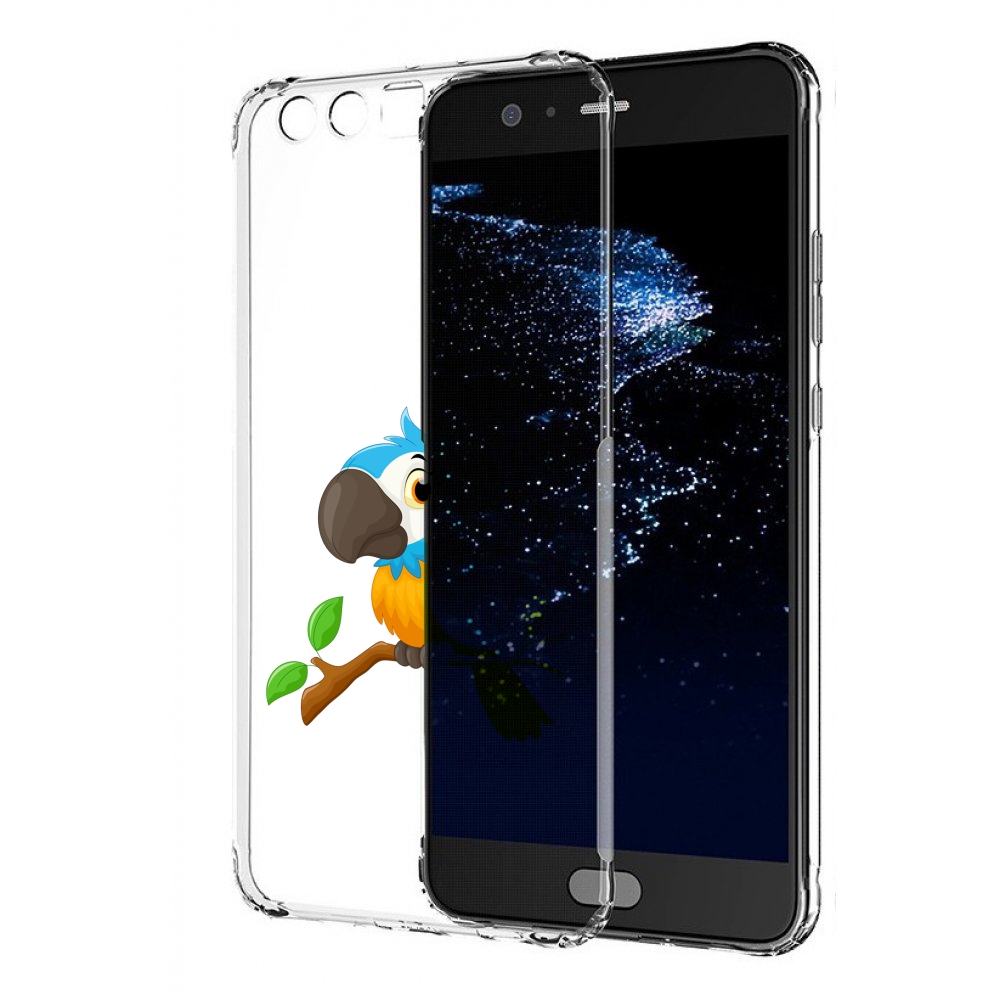 Чехол бампер MyPads попугайчик детский для Huawei P10 Plus проти
