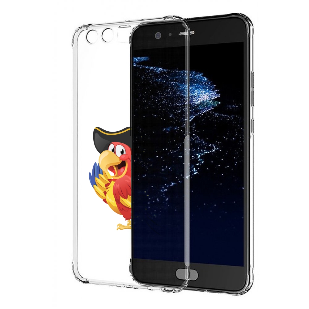 

Чехол бампер MyPads попугай-пират для Huawei P10 Plus противоуда, Прозрачный, Tocco