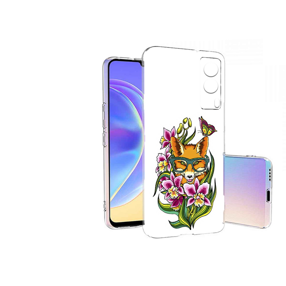 Чехол MyPads Tocco для Vivo V21E Лиса в цветах (PT161736.380.108)