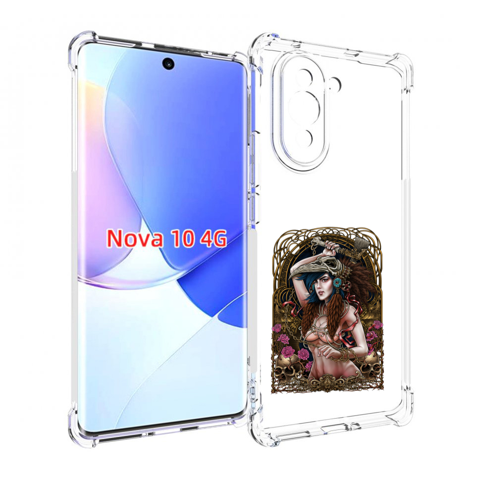 

Чехол MyPads красивая девушка рисунок для Huawei Nova 10, Прозрачный, Tocco