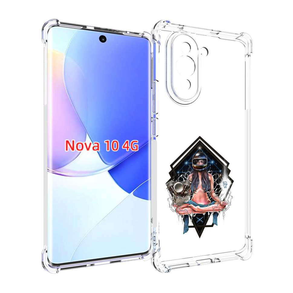 

Чехол MyPads красивая девушка в шлеме для Huawei Nova 10, Прозрачный, Tocco