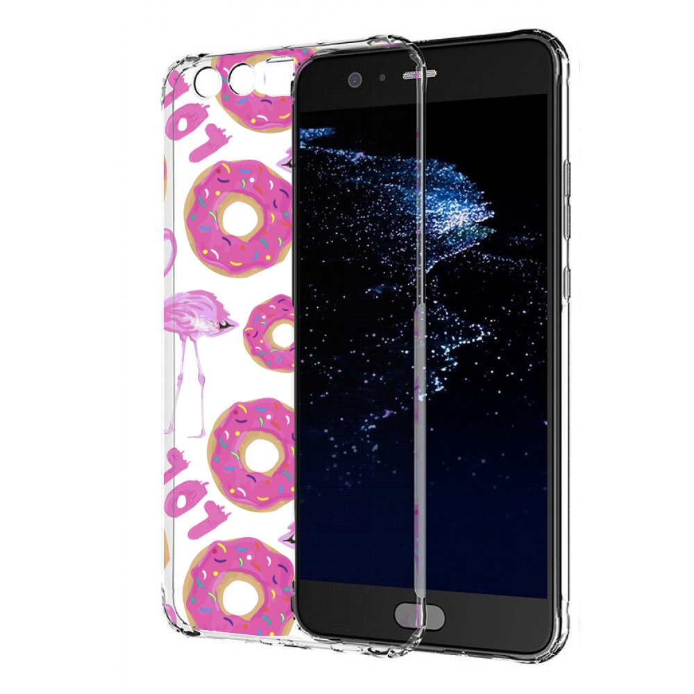 

Чехол бампер MyPads пончики-фламинго для Huawei P10 Plus противо, Прозрачный, Tocco