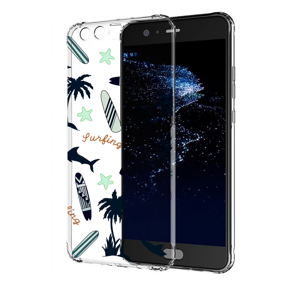 

Чехол бампер MyPads пляжная-тематика для Huawei P10 Plus противо, Прозрачный, Tocco