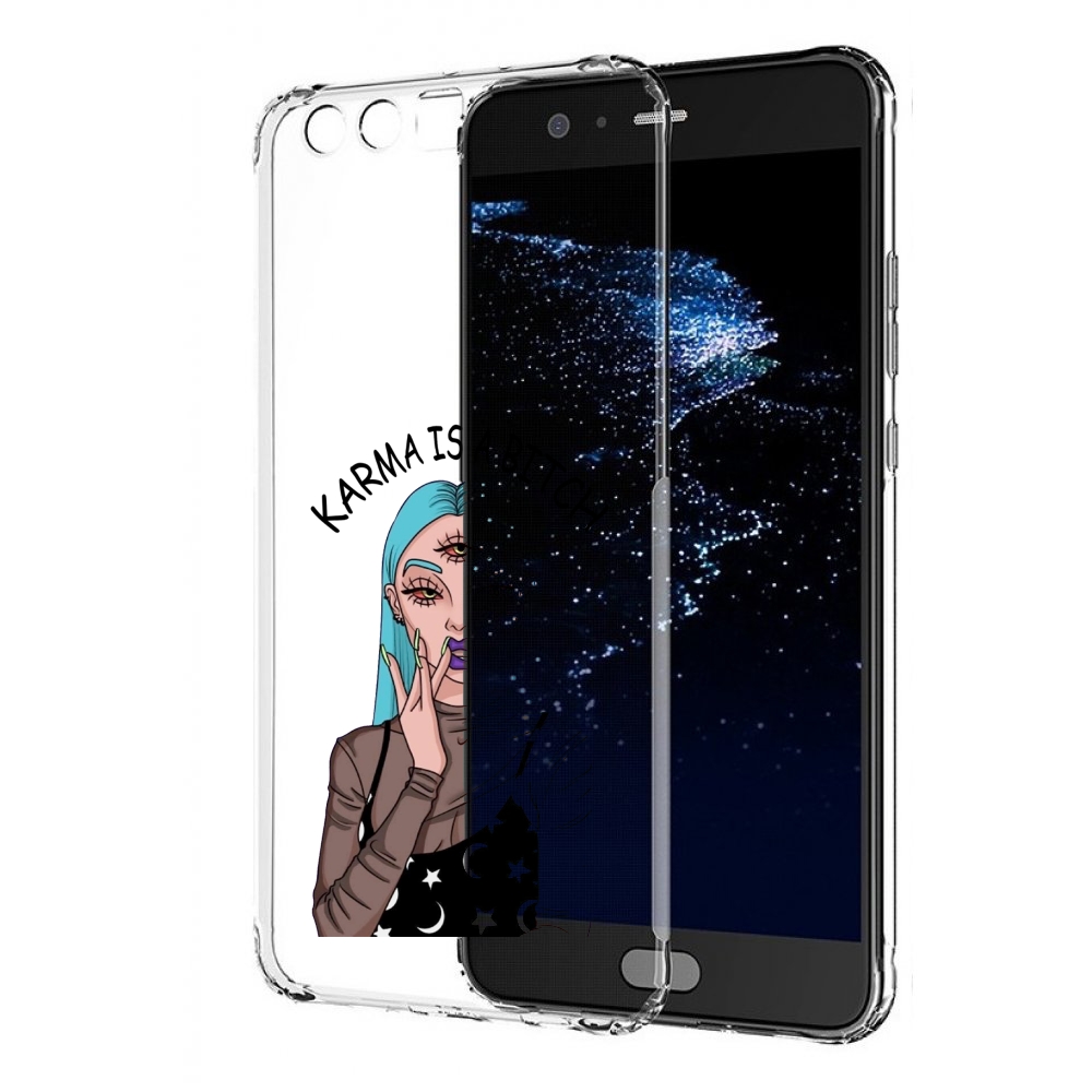 

Чехол бампер MyPads плохая-карма женский для Huawei P10 Plus про, Прозрачный, Tocco