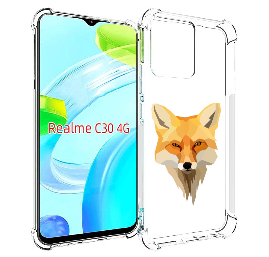 

Чехол MyPads голова-лисы для Realme C30 4G / Narzo 50i Prime, Прозрачный, Tocco