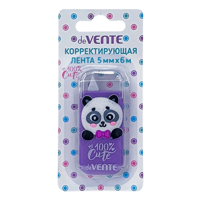 

Корректирующая лента deVente Cute Panda 5 мм х 6 м, Фиолетовый