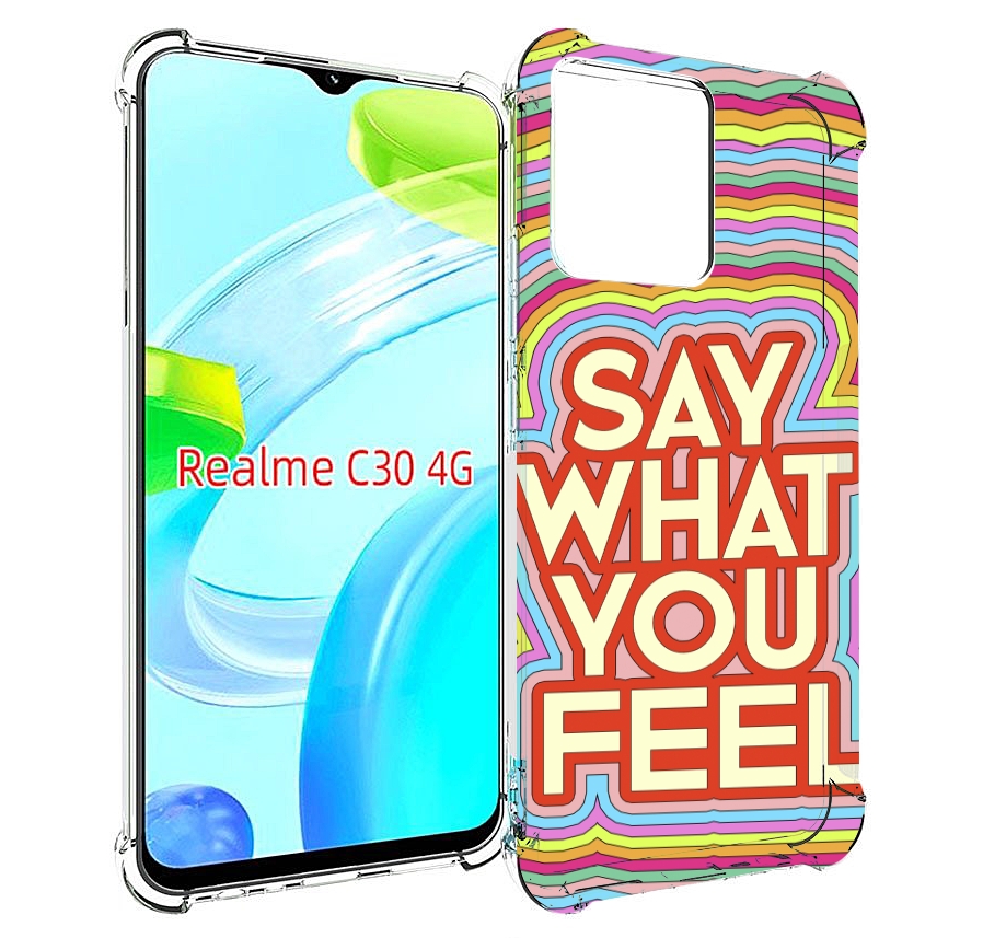 

Чехол MyPads говори то что чувствуешь для Realme C30 4G / Narzo 50i Prime, Прозрачный, Tocco