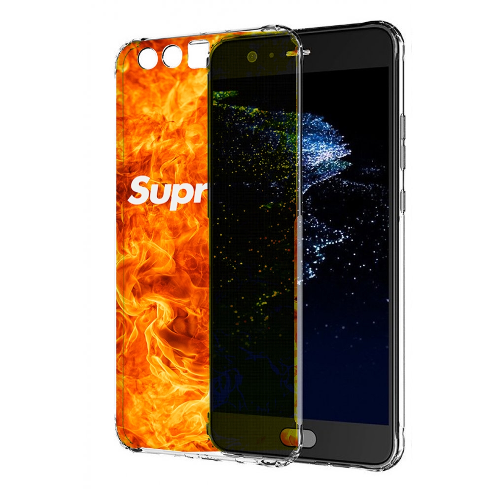

Чехол бампер MyPads пламя-пламенное суприм для Huawei P10 Plus п, Прозрачный, Tocco