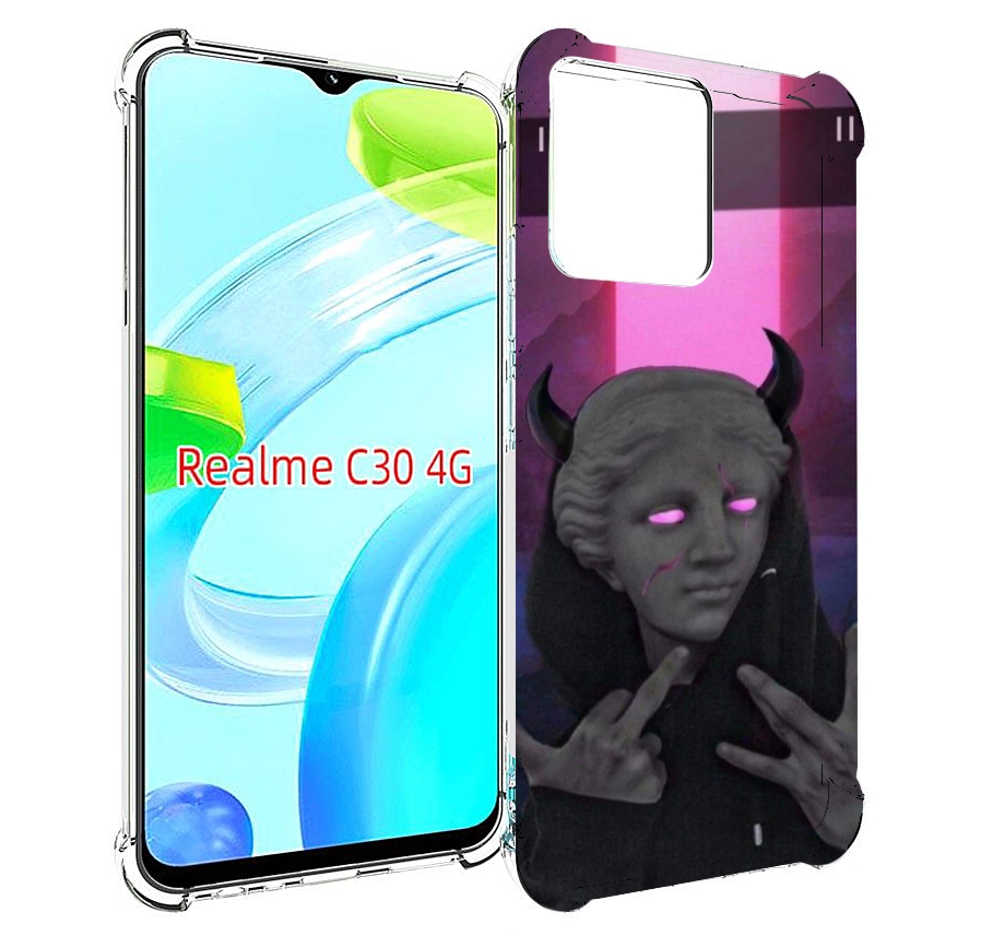 

Чехол MyPads глитч-статуя для Realme C30 4G / Narzo 50i Prime, Прозрачный, Tocco