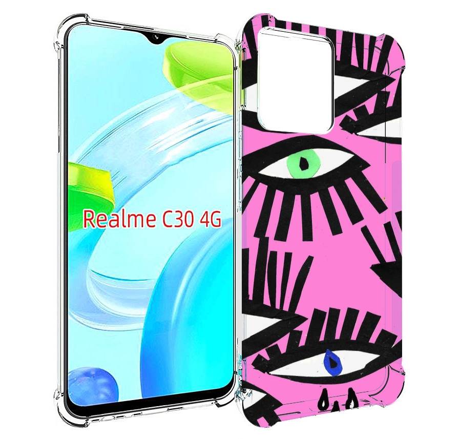 

Чехол MyPads глазки абстракция для Realme C30 4G / Narzo 50i Prime, Прозрачный, Tocco