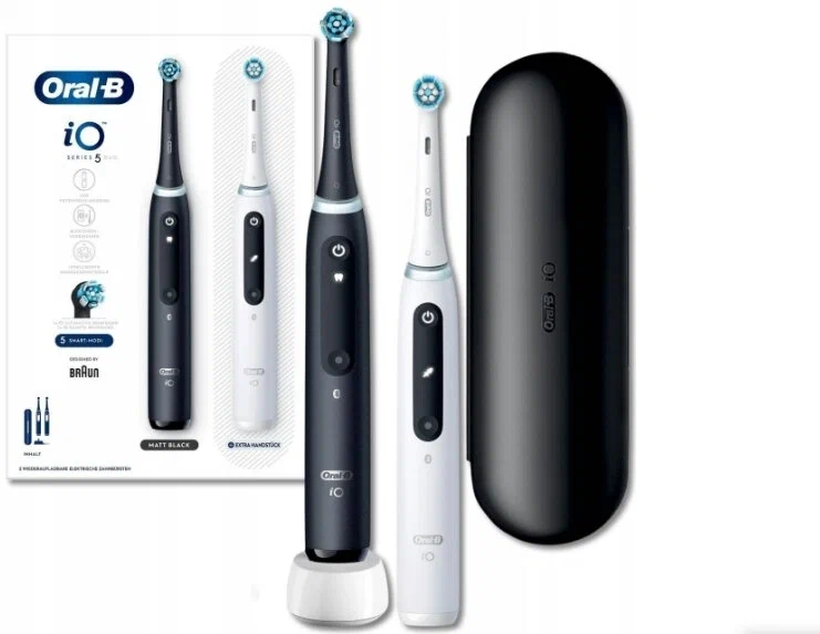 

Электрическая зубная щетка Oral-B iO Series 5 Duo белый, черный, iO Series 5 Duo