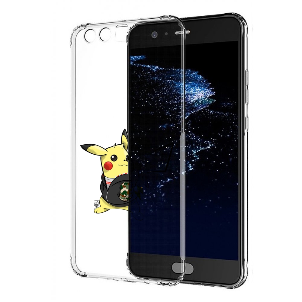 

Чехол бампер MyPads пикачу для Huawei P10 Plus противоударный, Прозрачный, Tocco