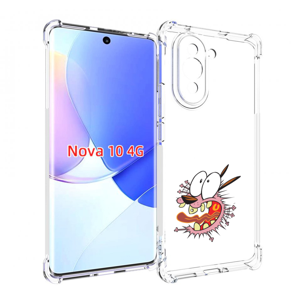 

Чехол MyPads испуганный бобик для Huawei Nova 10, Прозрачный, Tocco