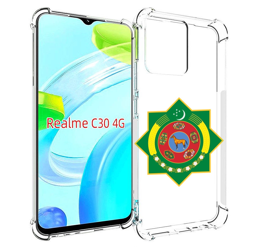 

Чехол MyPads герб-туркменистан для Realme C30 4G / Narzo 50i Prime, Прозрачный, Tocco