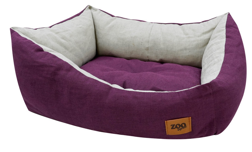 

Лежанка ZooExpress Эколен №1, пухлик, косая, баклажан, 43x32x21 см