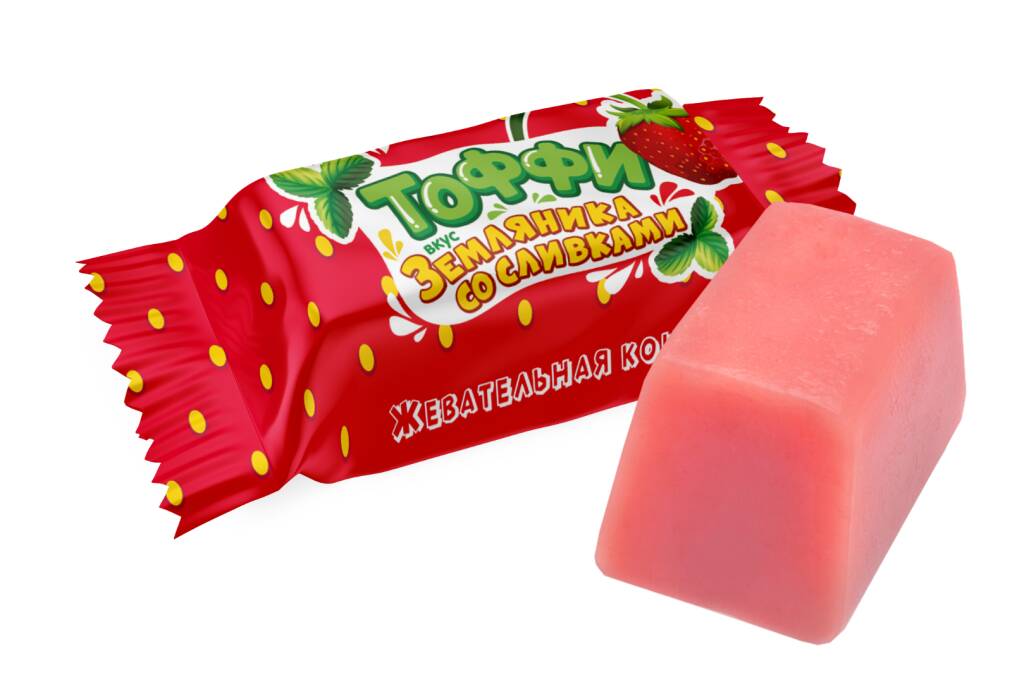 

Конфеты жевательные Sweet life Тоффи Земляника со сливками 200 г